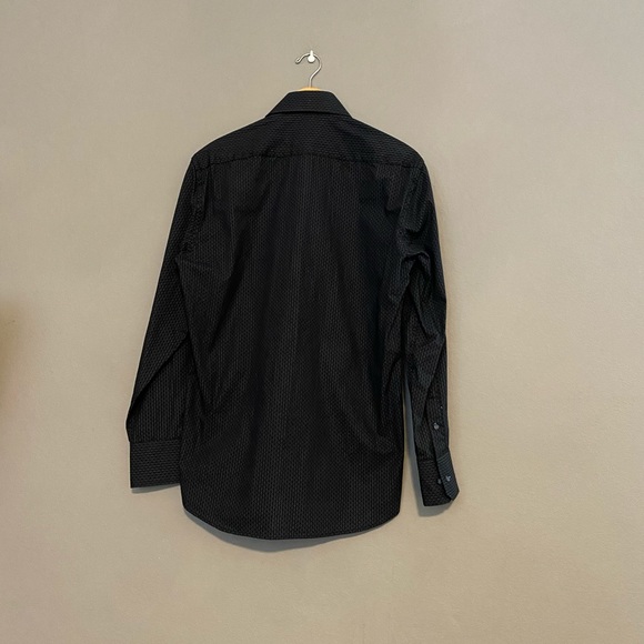 TIGLIO ROSSO Medium Black Pattern Button Shirt EUC - Picture 3 of 5